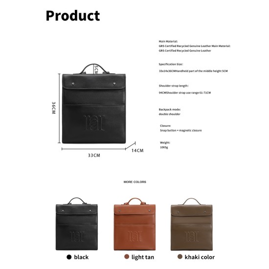 Simple backpack for men and women for business commuting fashion leather large capacity handbag - Memoo.com Simple backpack for men and women for business commuting fashion leather large capacity handbag - Memoo.com